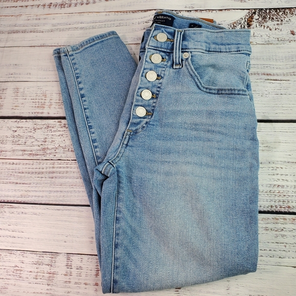 Lucky Brand Jeans High Rise Crop Bridgette Size:4 - Picture 3 of 12